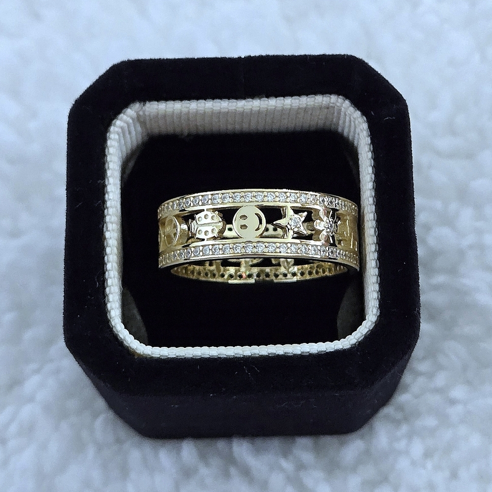 Neo Relique Gold💛 Double✌️ Band Ring💍 with Symbols - NIB - Picture 9 of 16
